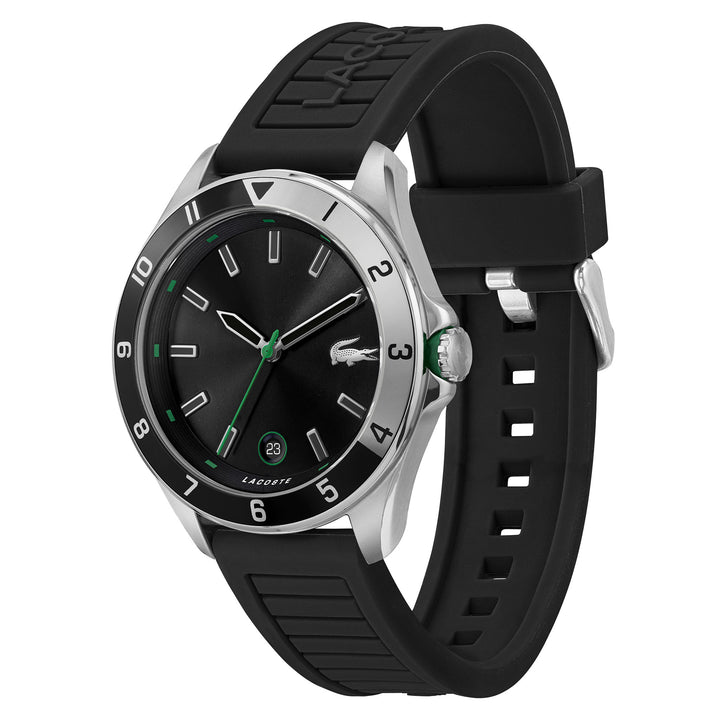 Lacoste Silicone Black Dial Men's Watch - 2011188