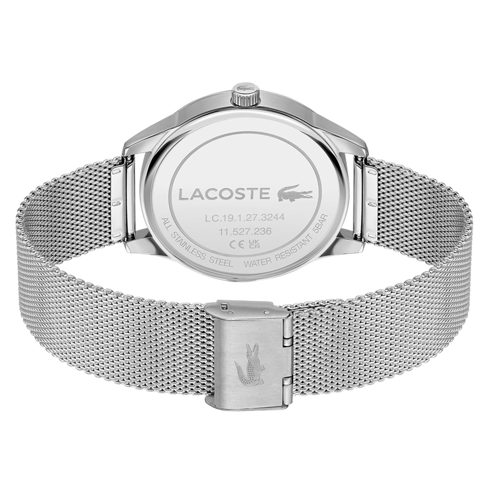 Lacoste Vienna Silver Mesh Green Dial Men's Watch - 2011189