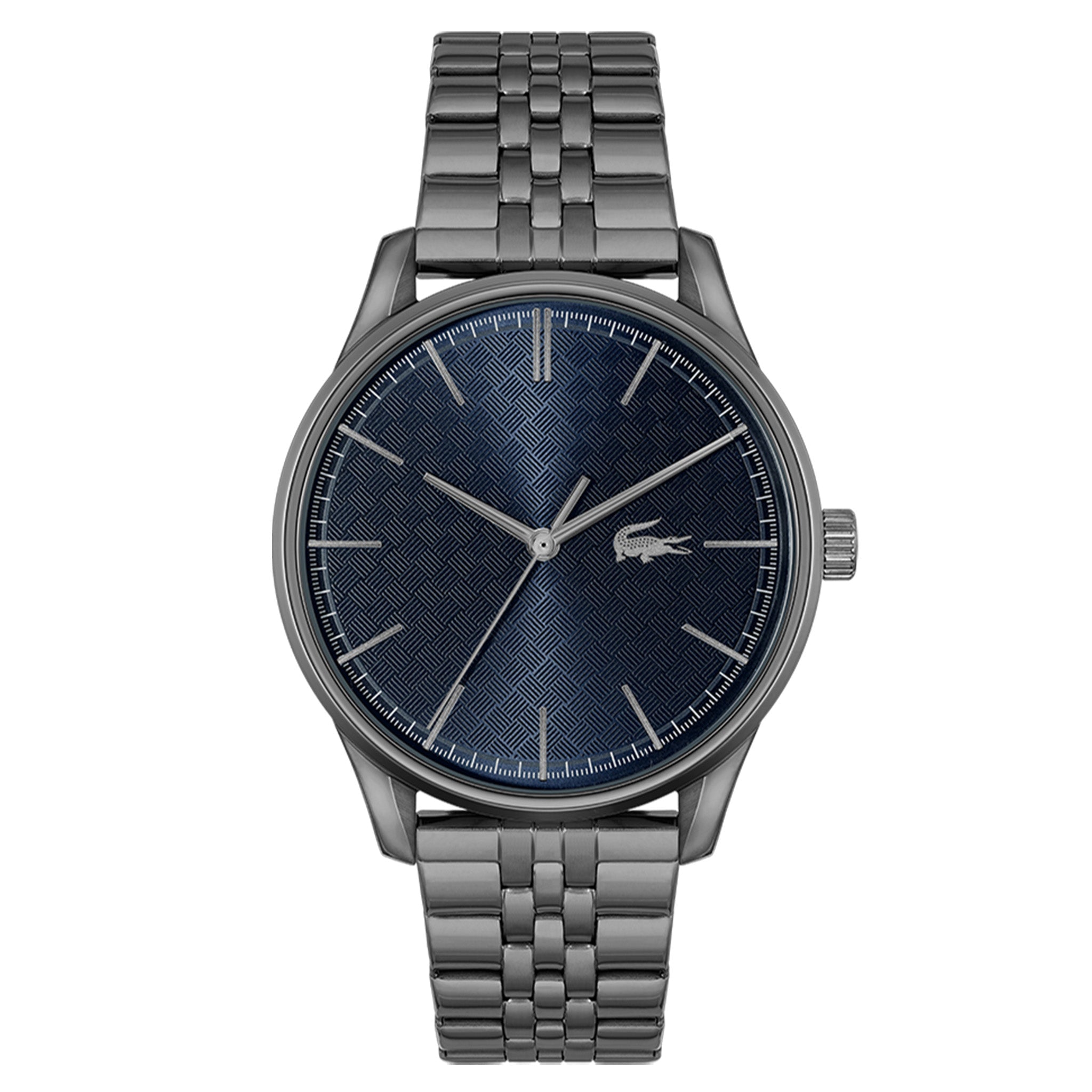 Lacoste Vienna Grey Steel Blue Dial Men's Watch - 2011191