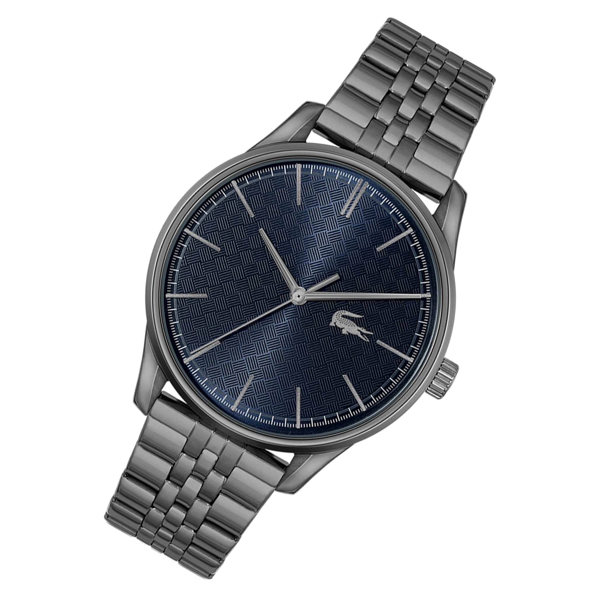 Lacoste Vienna Grey Steel Blue Dial Men's Watch - 2011191