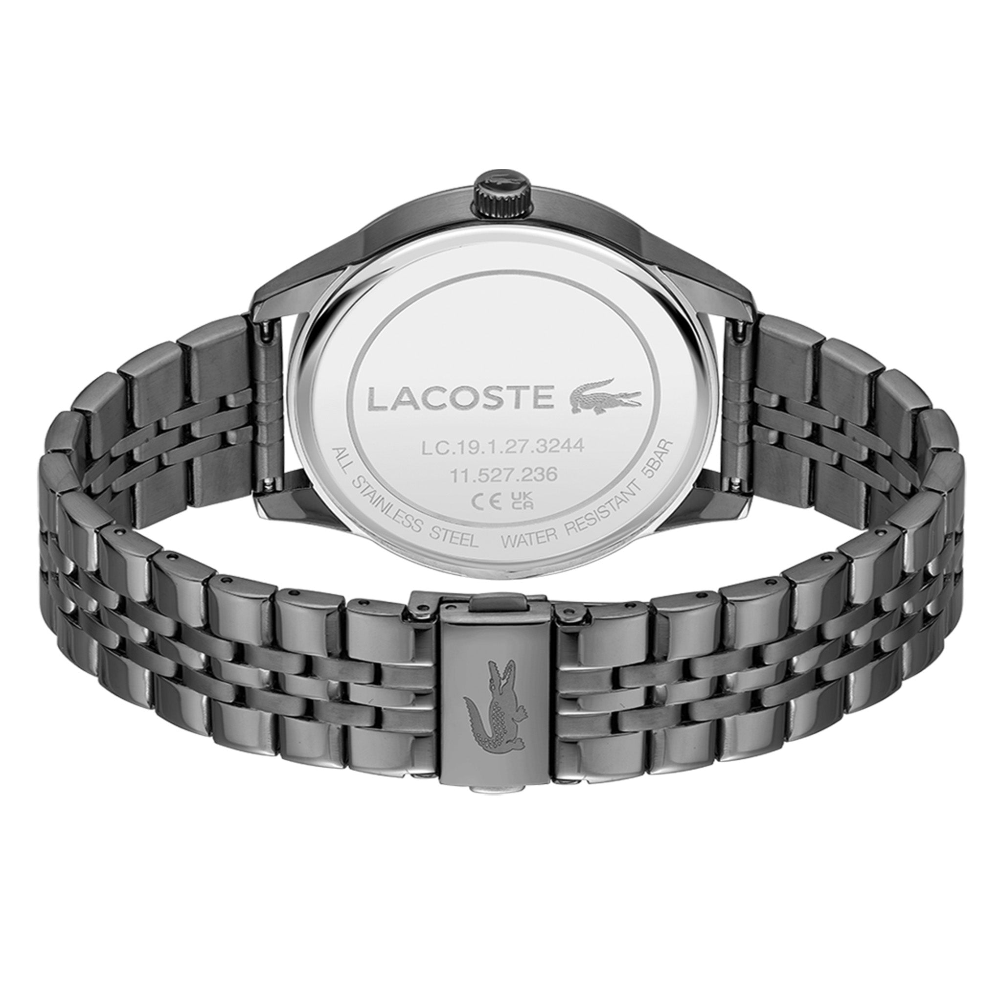 Lacoste Vienna Grey Steel Blue Dial Men's Watch - 2011191