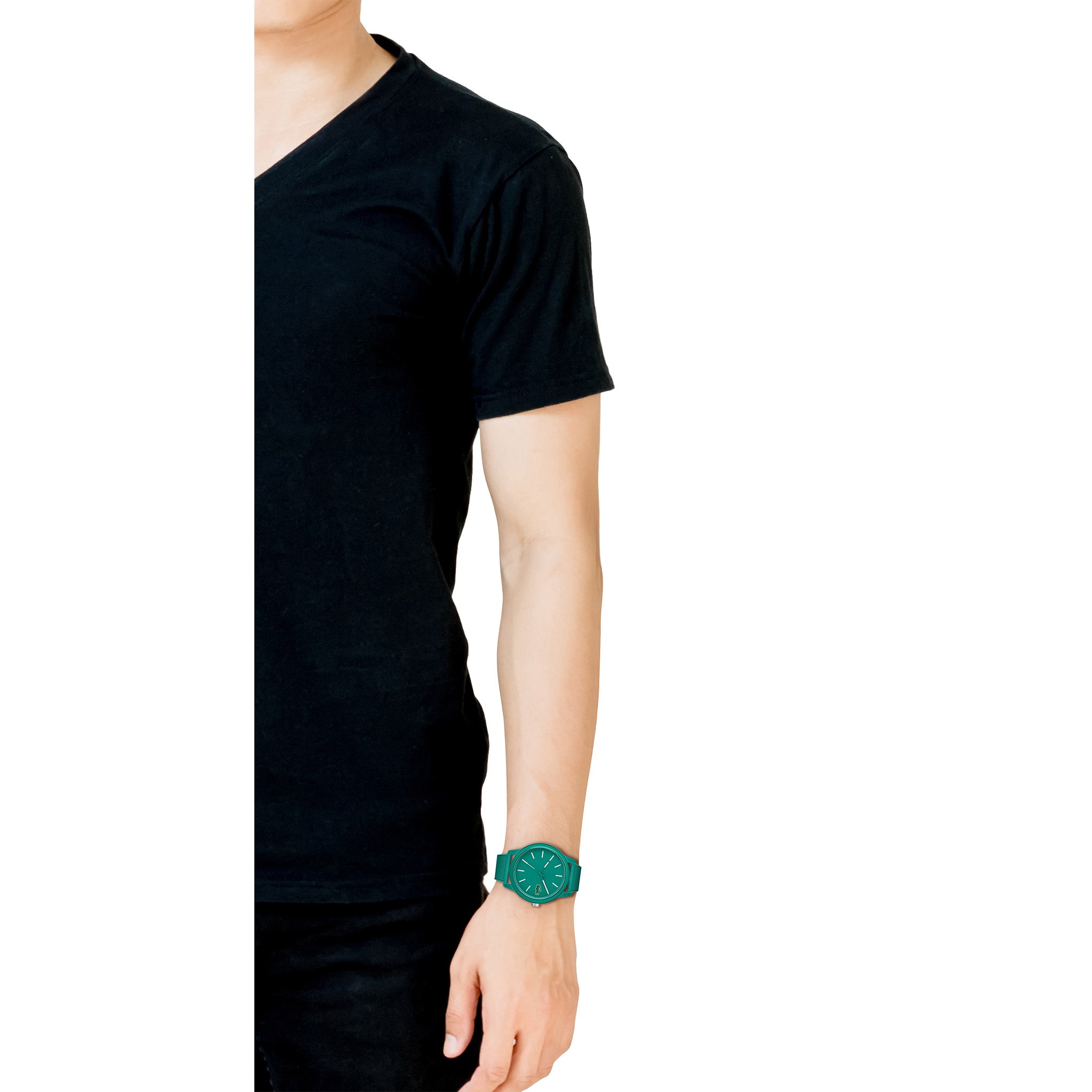 Lacoste Silicone Band Green Dial Men's Watch - 2011192