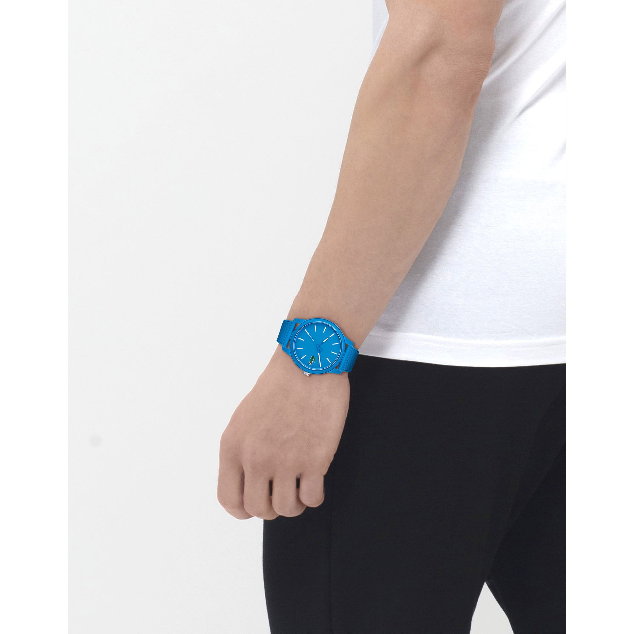 Lacoste Silicone Band Blue Dial Men's Watch - 2011193
