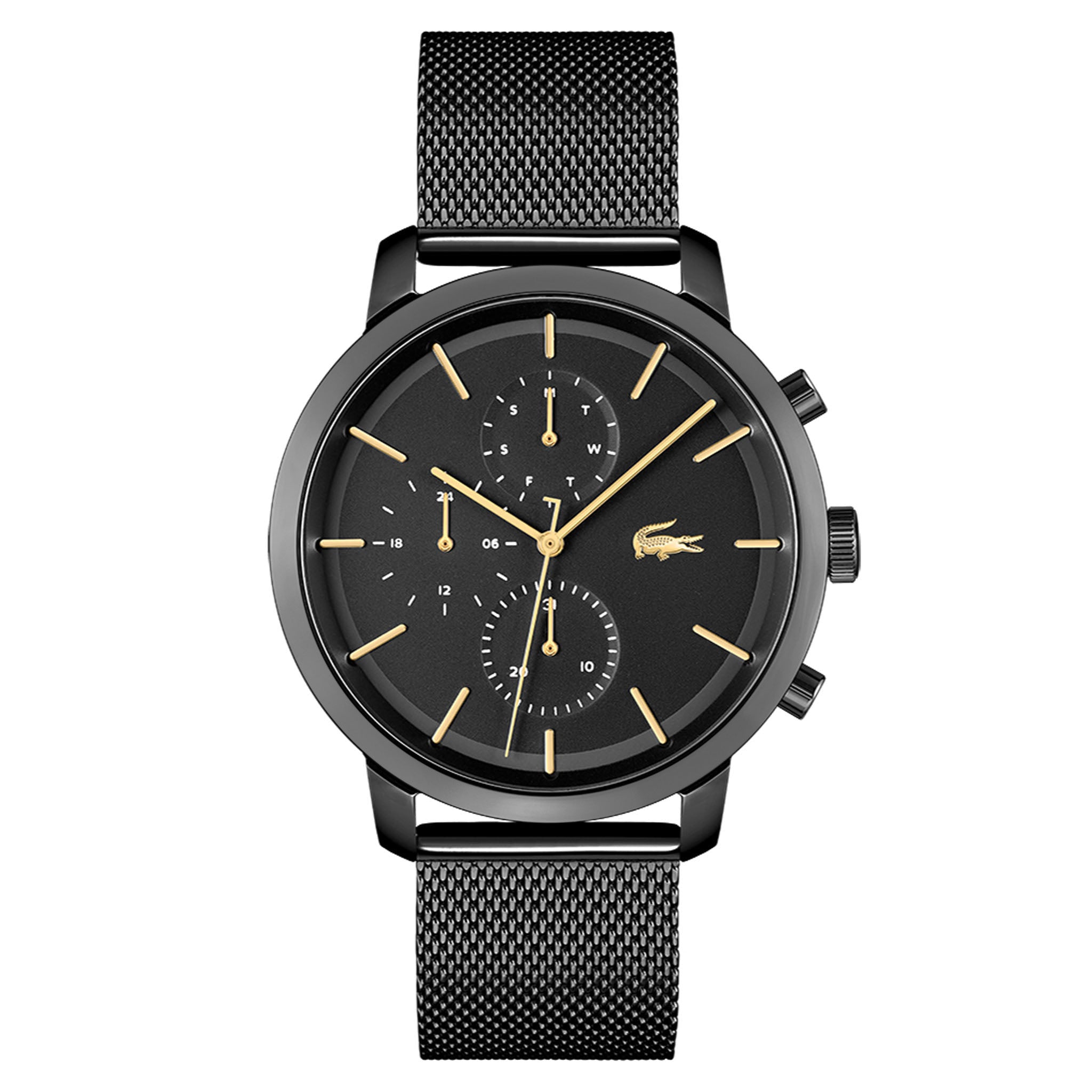 Lacoste Replay Black Mesh Men's Multi-function Watch - 2011194