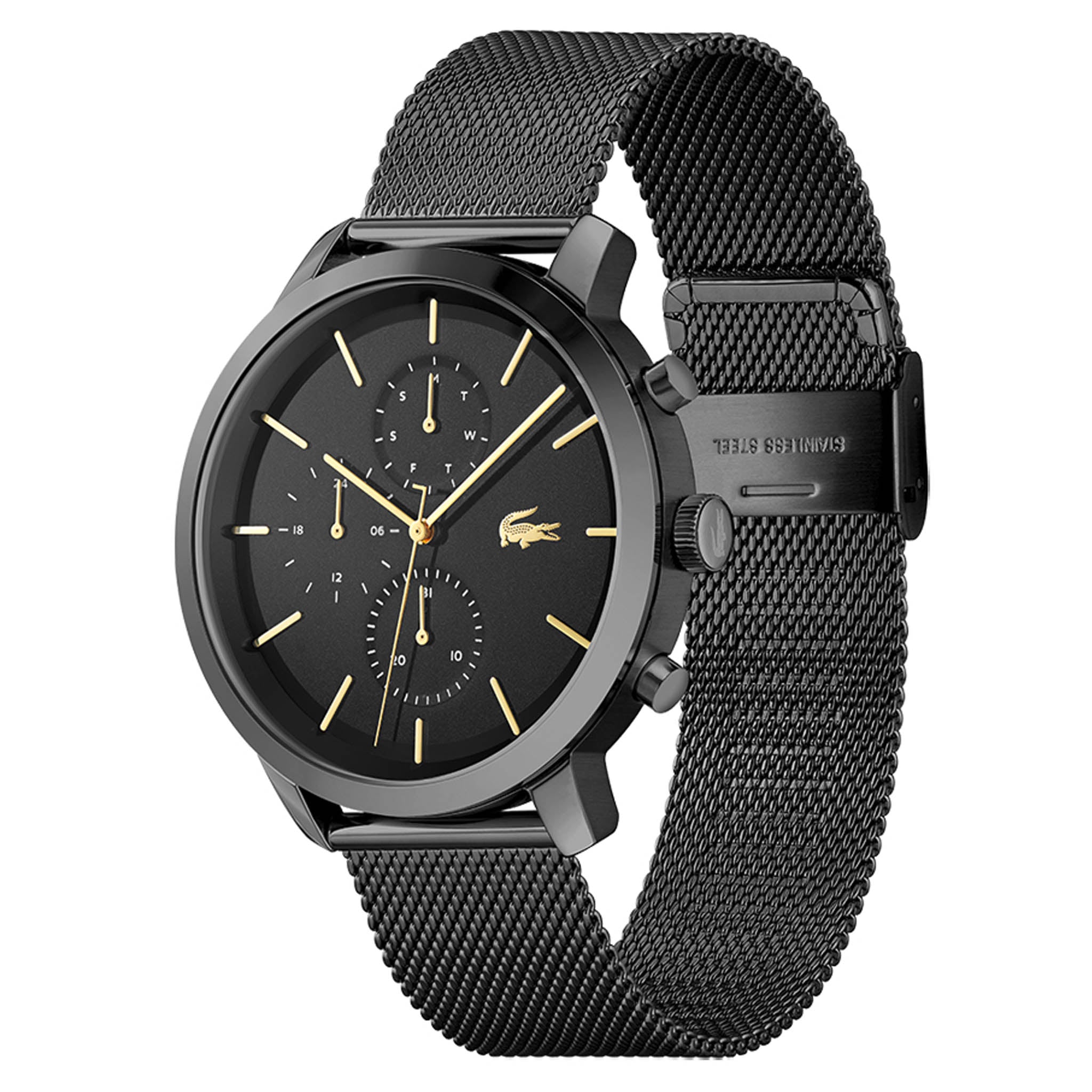 Lacoste Replay Black Mesh Men's Multi-function Watch - 2011194