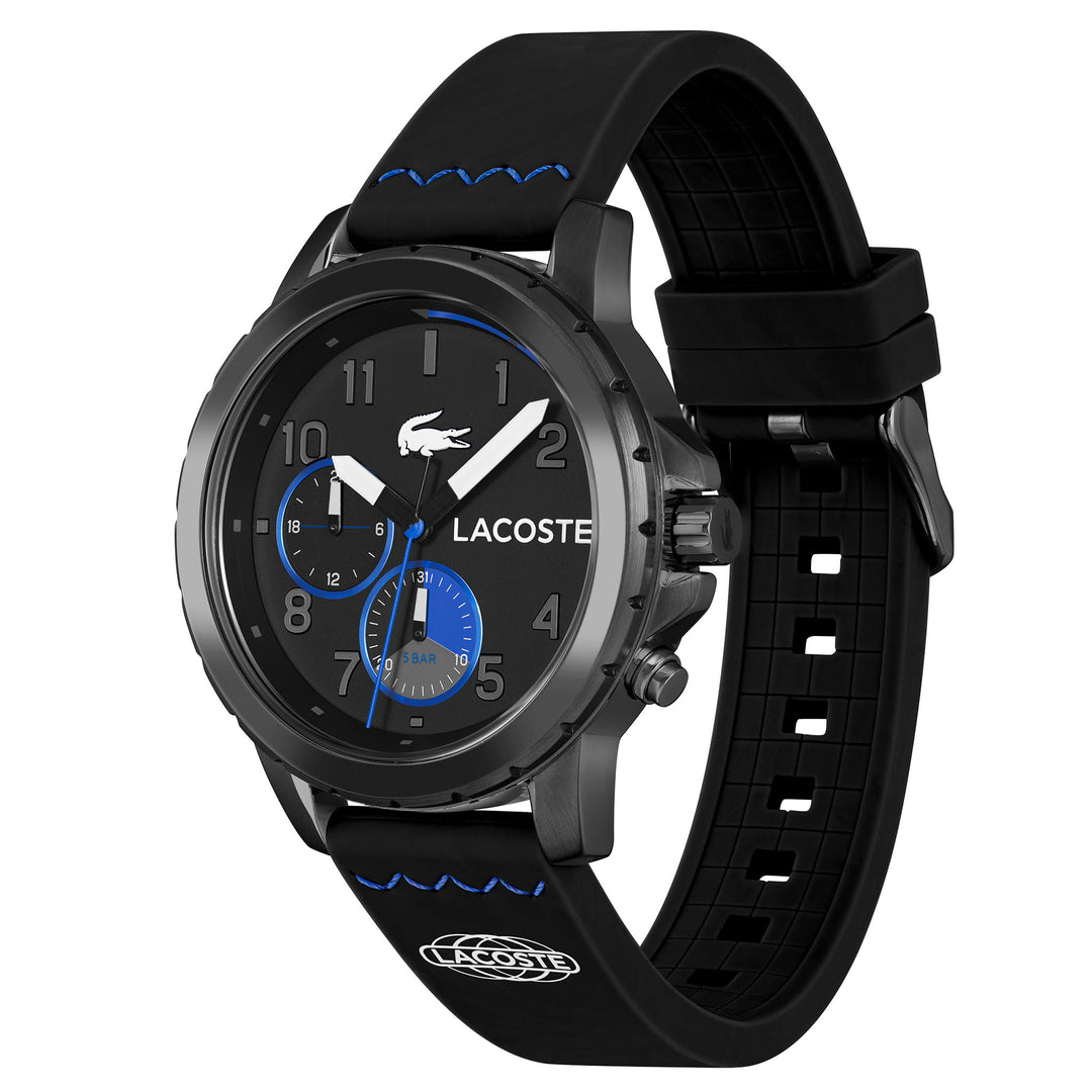 Lacoste Endurance Black Silicone Multi-function Men's Watch - 2011206