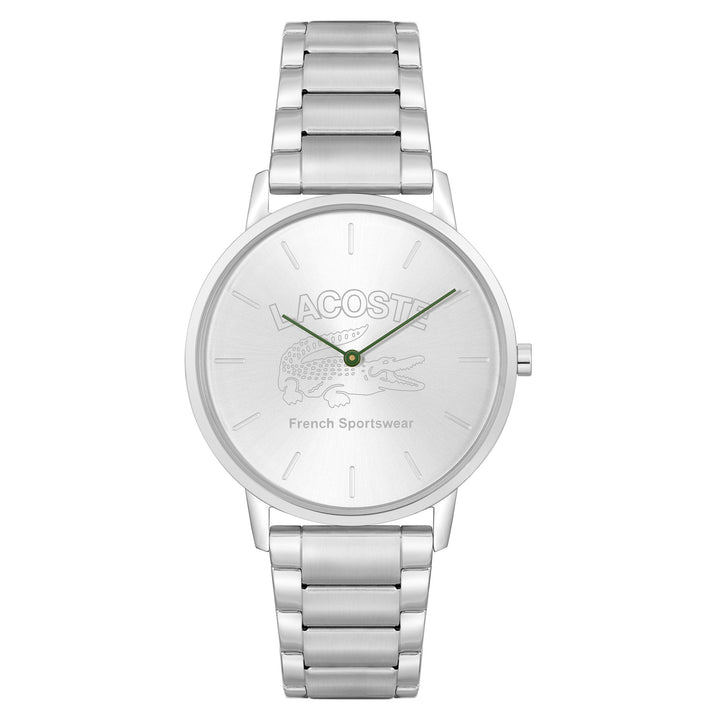 Lacoste Crocorigin Stainless Steel White Dial Men's Watch - 2011214