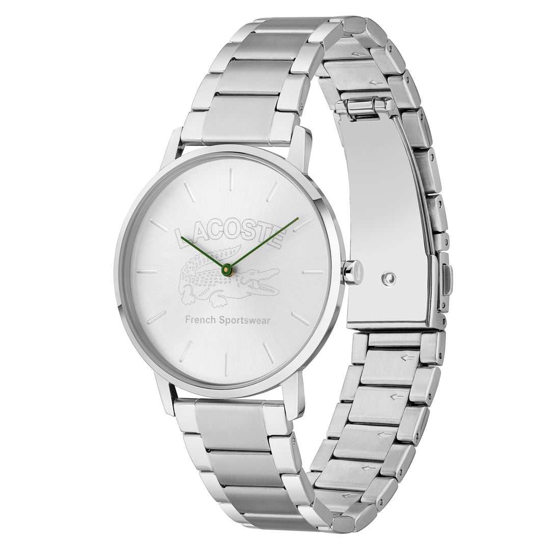 Lacoste Crocorigin Stainless Steel White Dial Men's Watch - 2011214