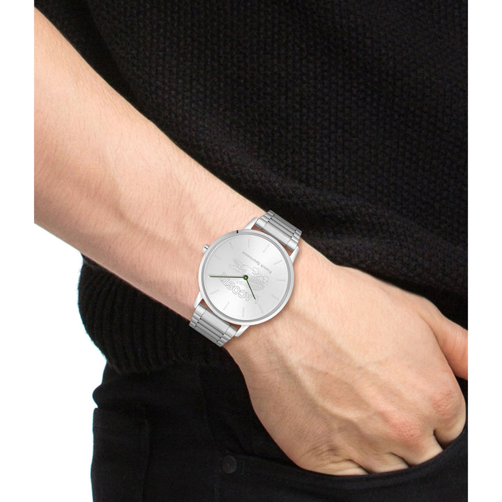 Lacoste Crocorigin Stainless Steel White Dial Men's Watch - 2011214