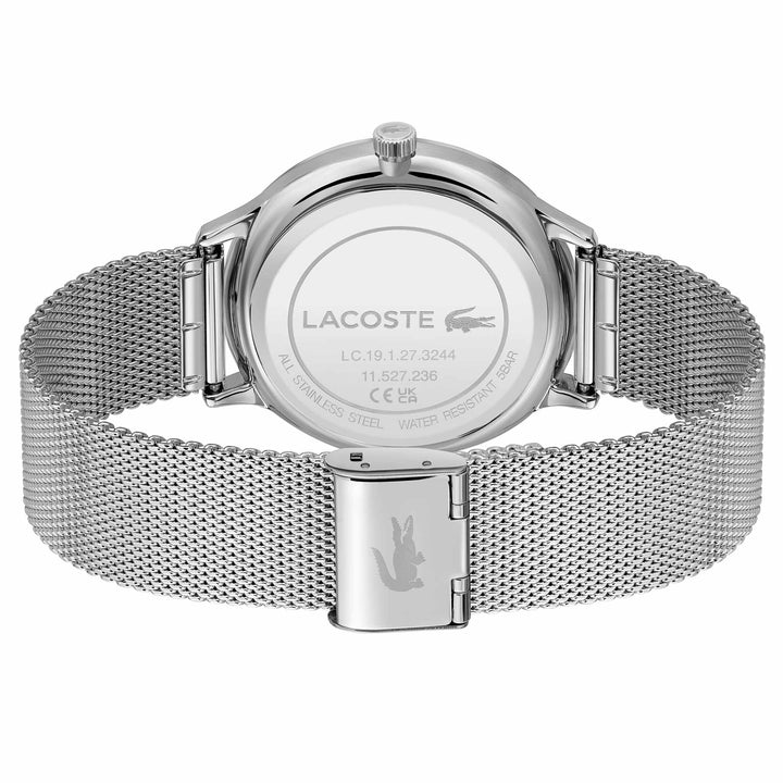 Lacoste Club Silver Mesh Black Dial Men's Watch - 2011221