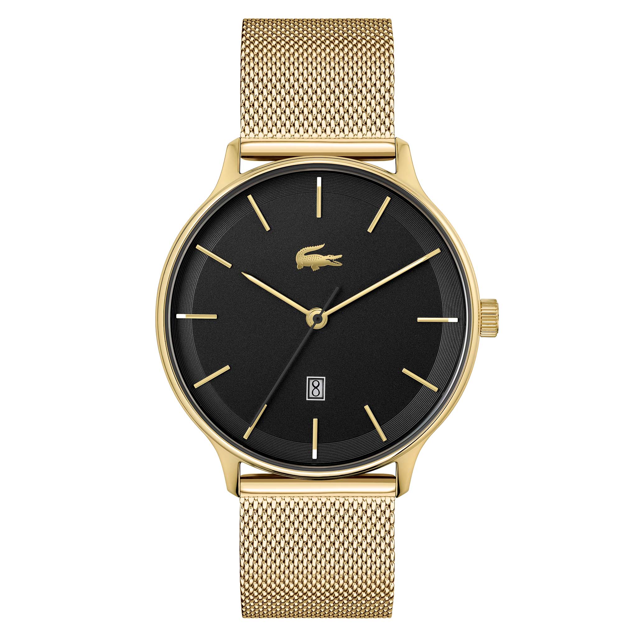 Lacoste Lacoste Club Ionic Thin Gold Plated 1 Steel Black Dial Men's Watch - 2011224