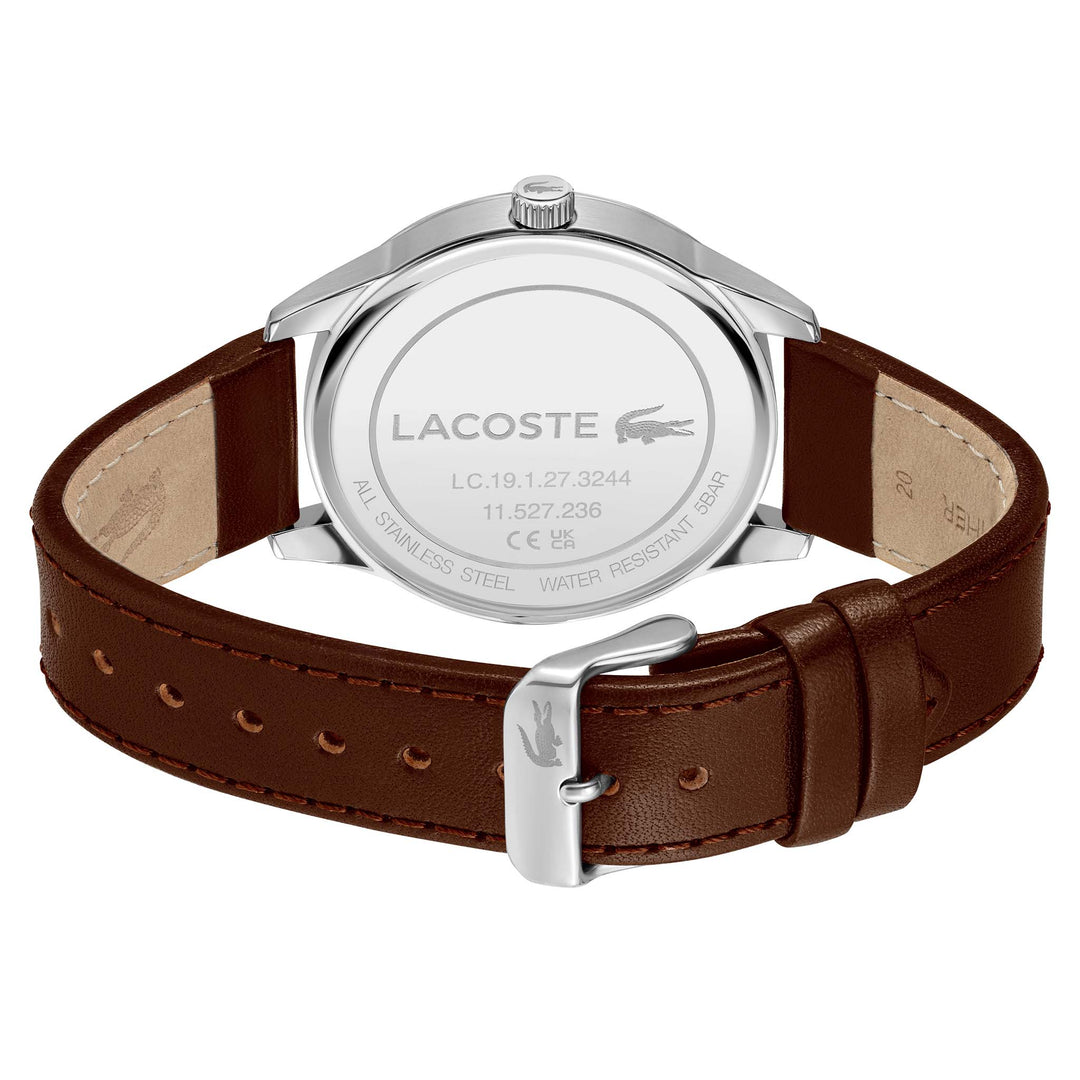 Lacoste Vienna Brown Leather Green Dial Men's Watch - 2011230