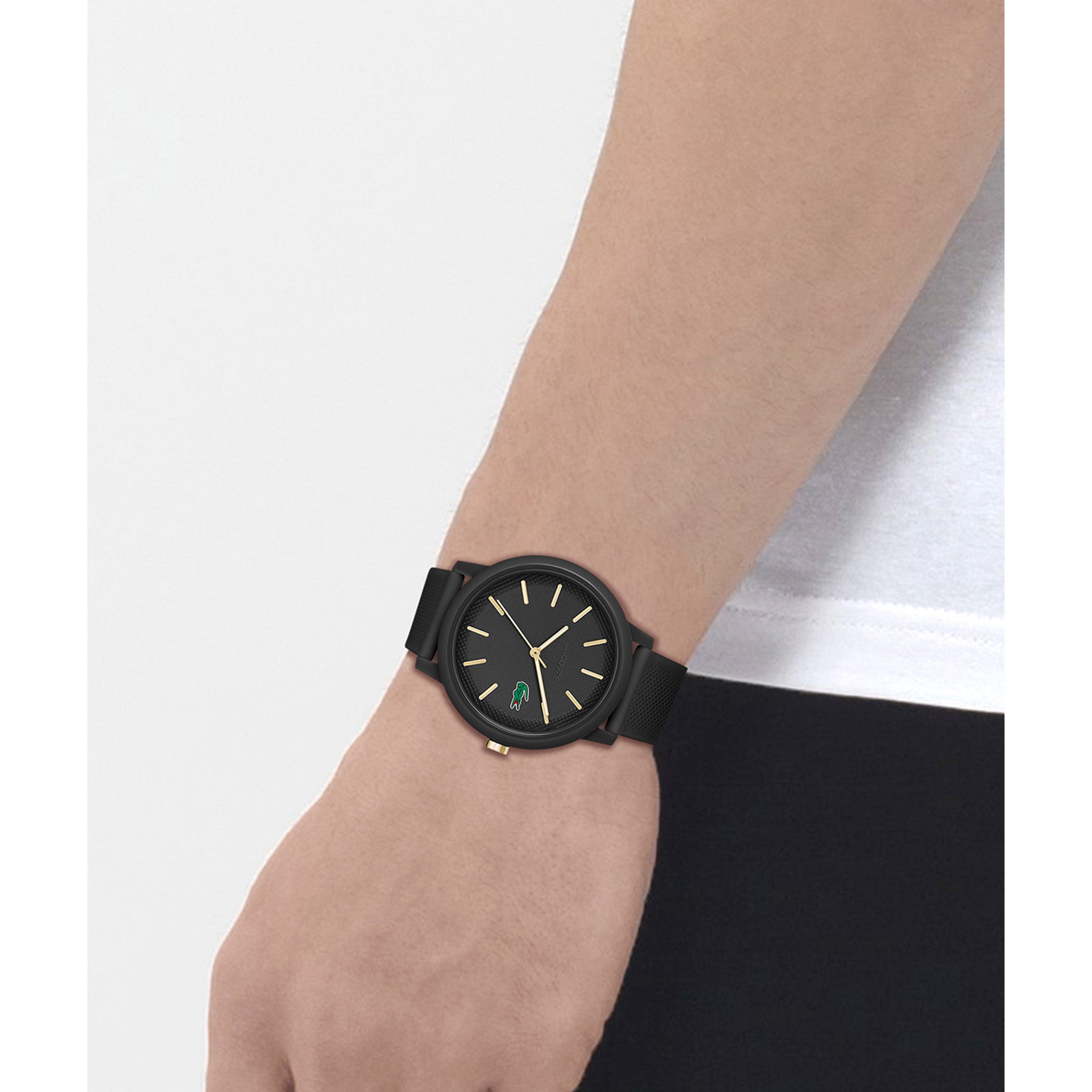 Lacoste 12.12 Black Silicone Men's Watch - 2011233