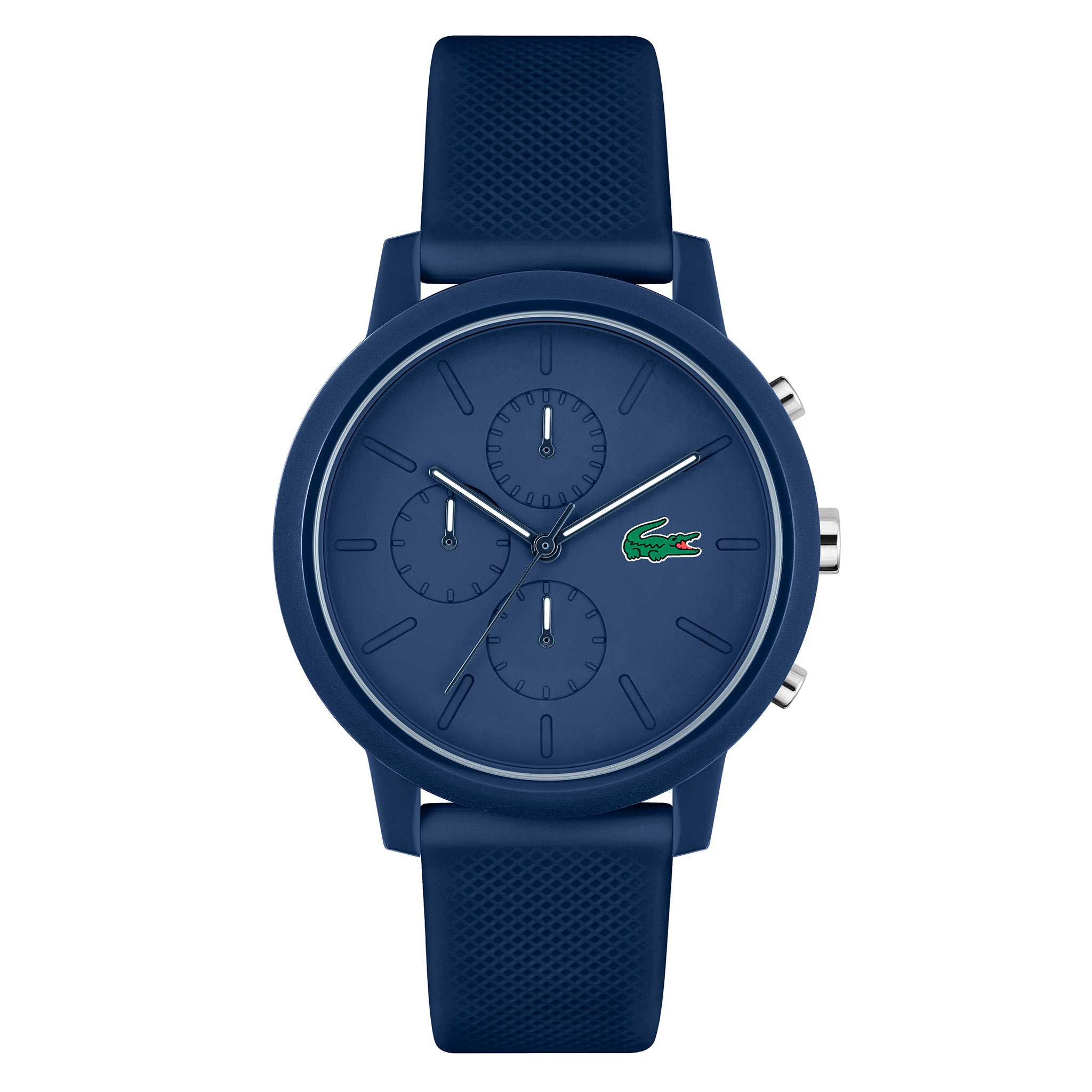 Lacoste Lacoste.12.12 Chrono Navy Silicone Navy Dial Fashion Chrono Men's Watch - 2011244