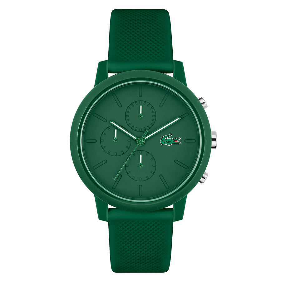 Lacoste Lacoste.12.12 Chrono Green Silicone Green Dial Fashion Chrono Men's Watch - 2011245