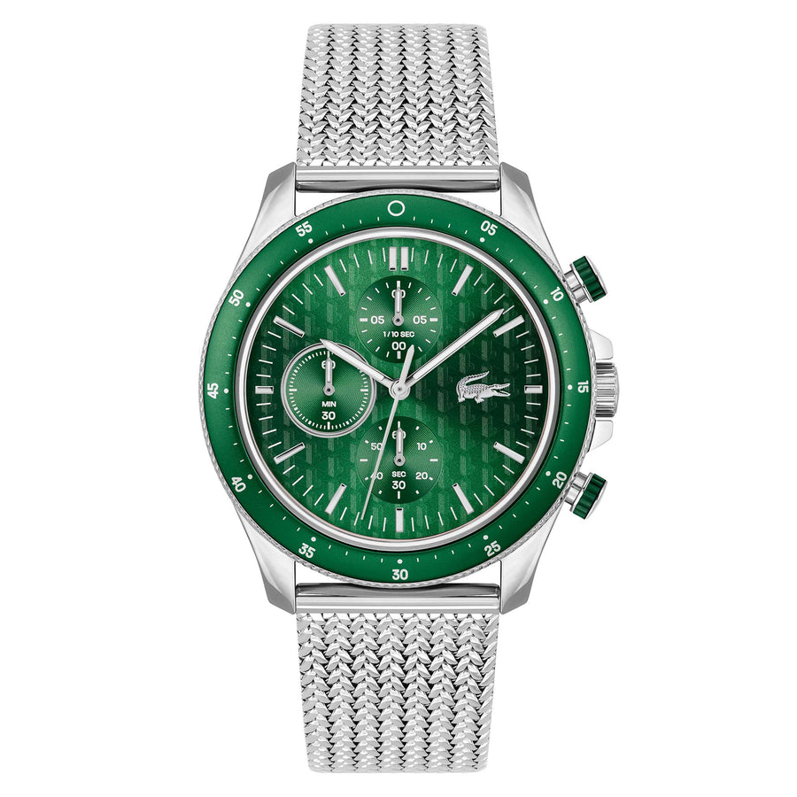 Lacoste Neo Heritage Stainless Steel Green Dial Fashion Chrono Men's Watch - 2011255