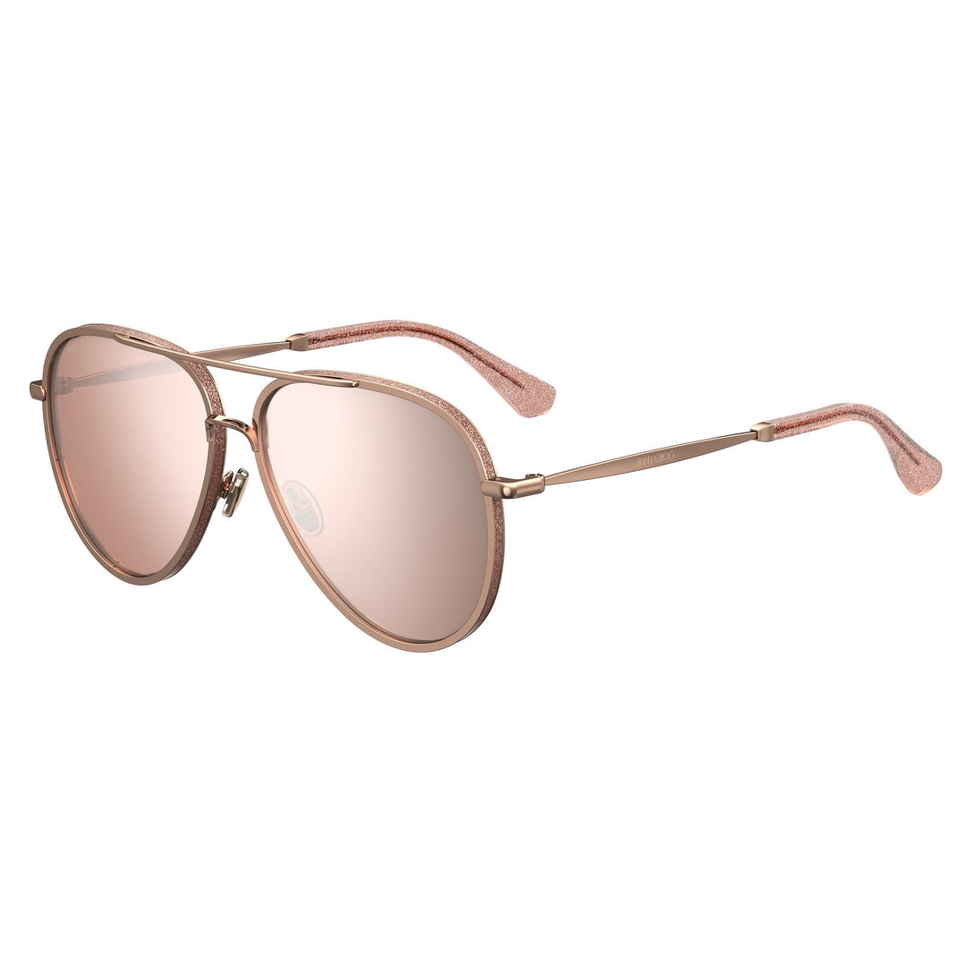 Jimmy Choo Women's Sunglasses Pilot Frame Pink Flash Silver Lens - Triny/S