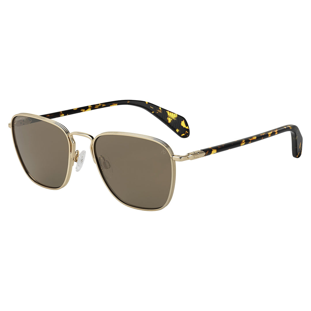Rag & Bone Men's Sunglasses Rectangular Frame Bronze Polarized Lens - Rnb5017/S