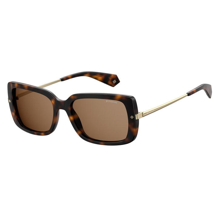 Polaroid Women's Sunglasses Rectangular Frame Bronze Polarized Lens - Pld 4075/S