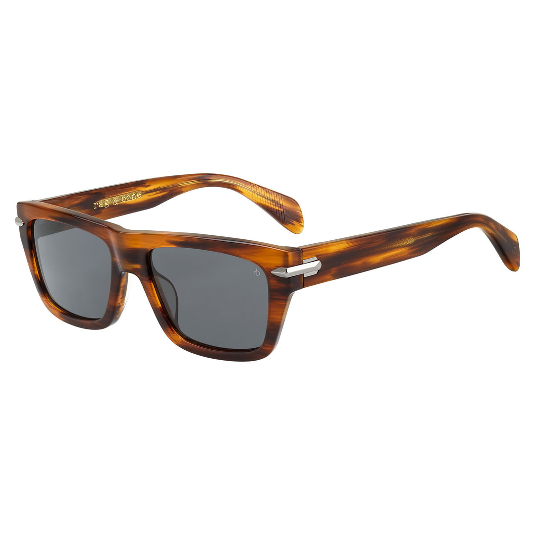 Rag & Bone Men's Sunglasses Rectangular Frame Grey Lens - Rnb5025/G/S