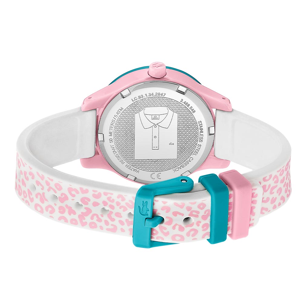Lacoste .12.12 White & Pink Silicone Kids Watch - 2030026