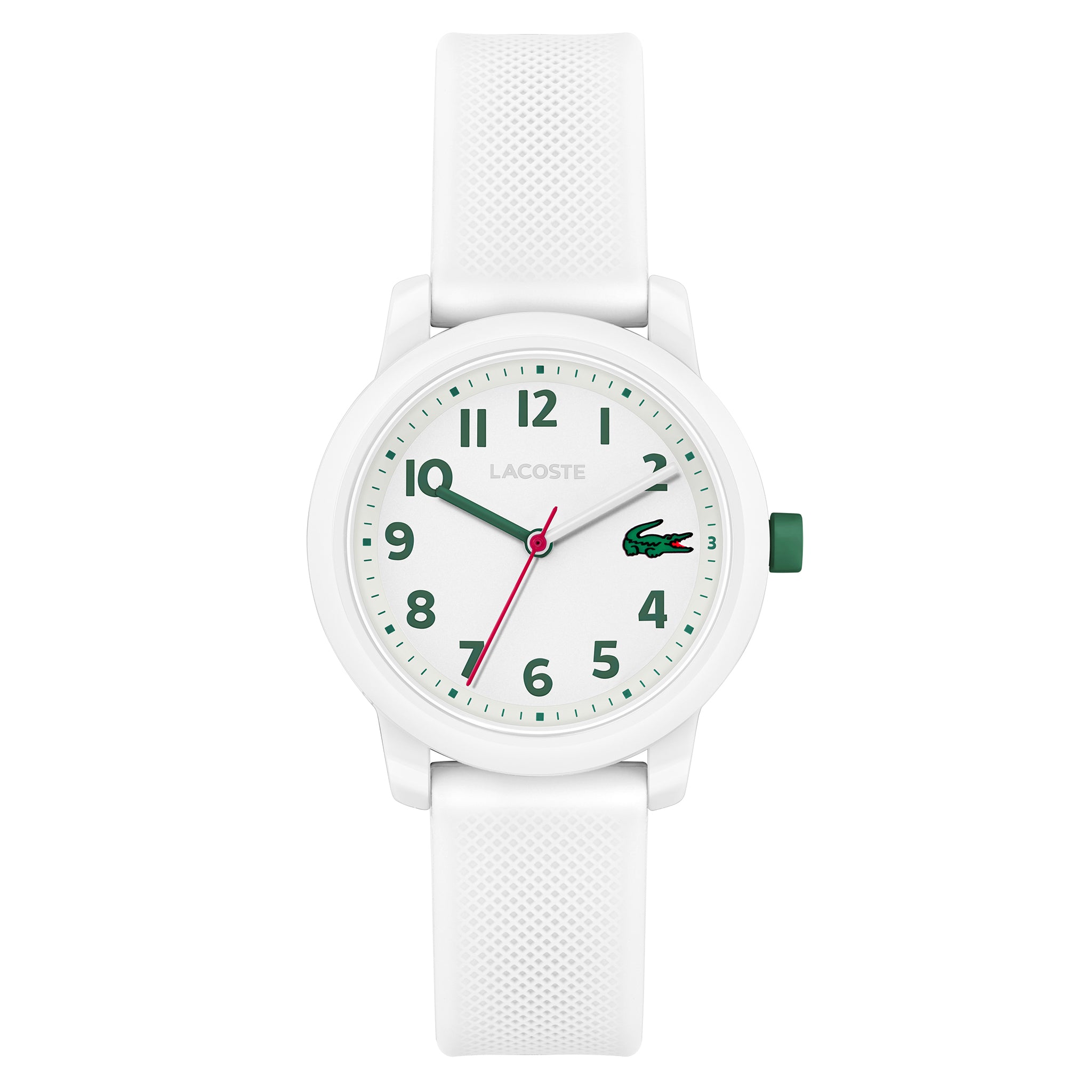 2030002 Lacoste Lacoste.12.12 Kids White Silicone White Dial Kids Watch ...