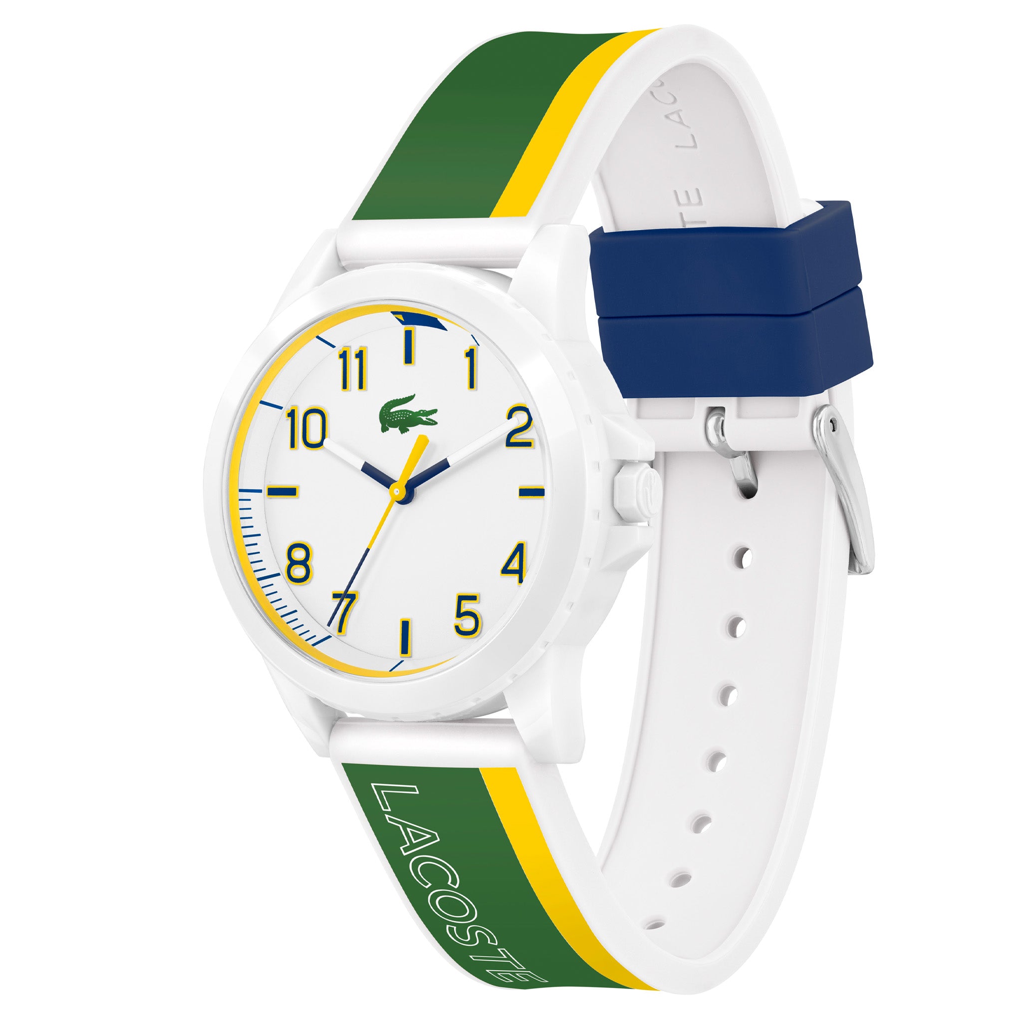 Lacoste Green Silicone White Dial Kids Watch - 2030044