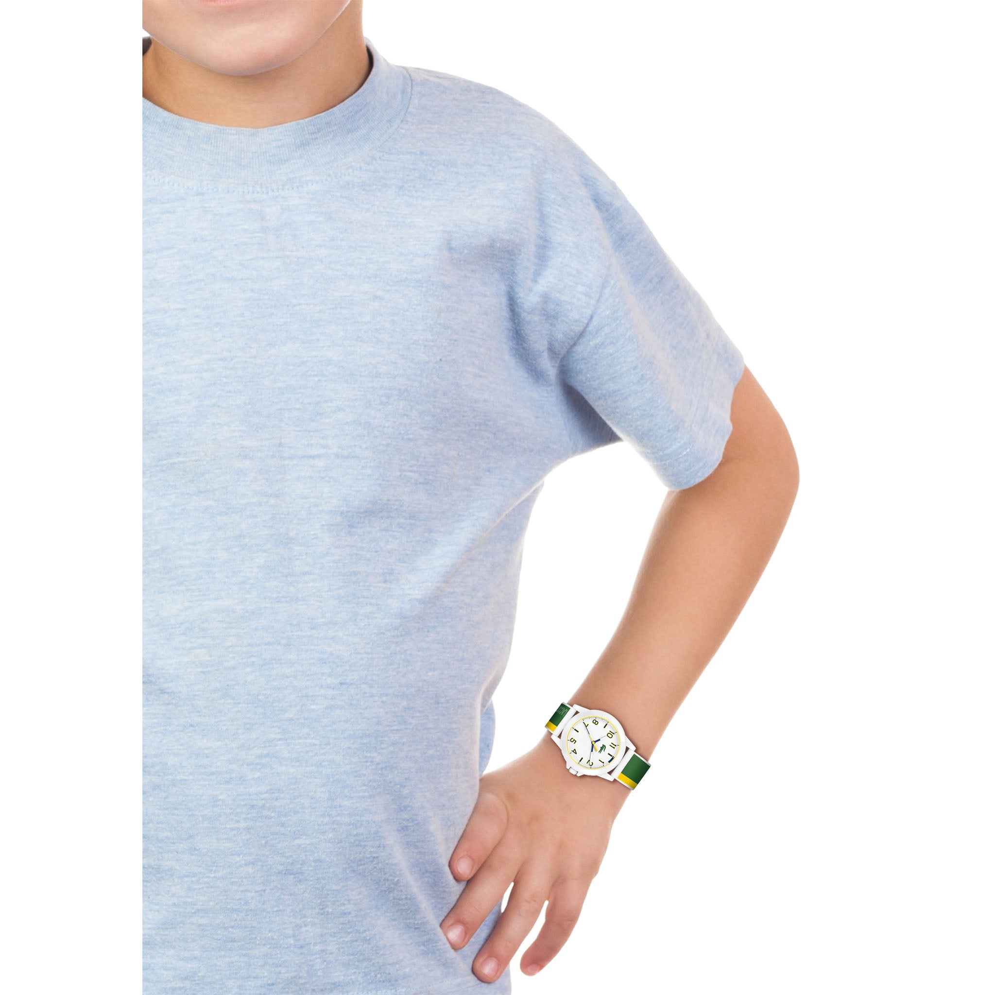 Lacoste Green Silicone White Dial Kids Watch - 2030044