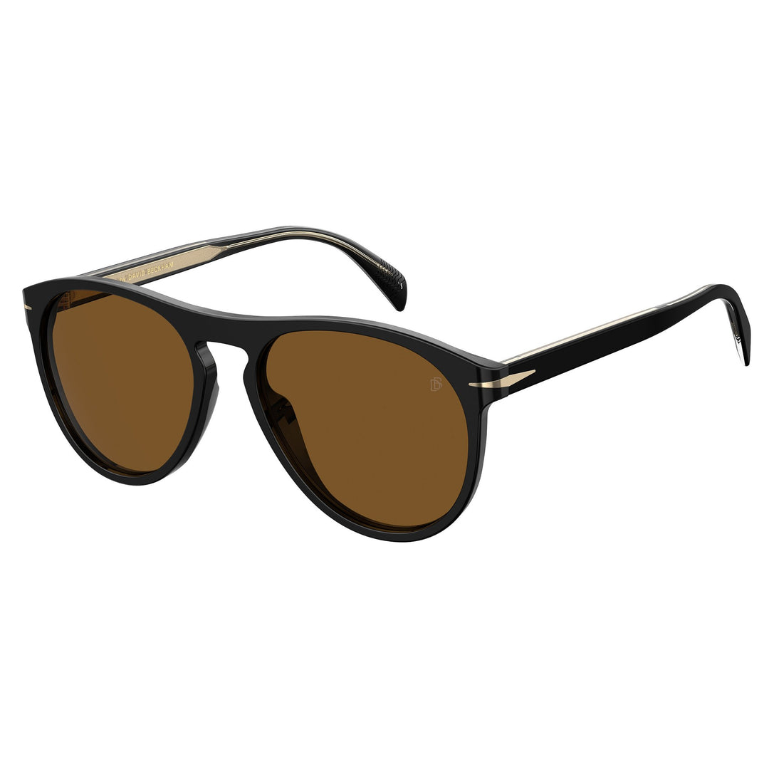 David Beckham Men's Sunglasses Pilot Frame Brown Lens - Db 1008/S