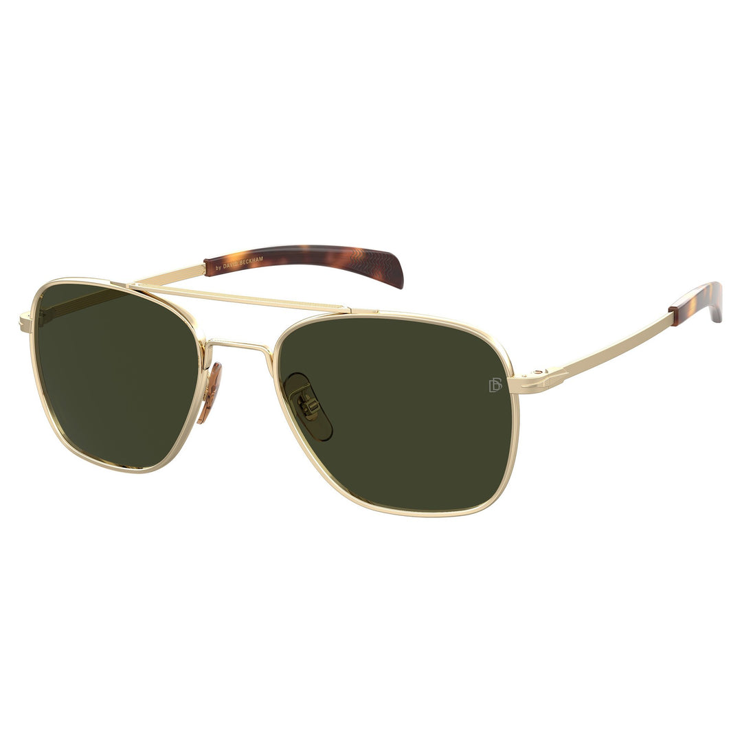 David Beckham Men's Sunglasses Rectangular Frame Green Lightgreen Antireflex Lens - Db 7019/S