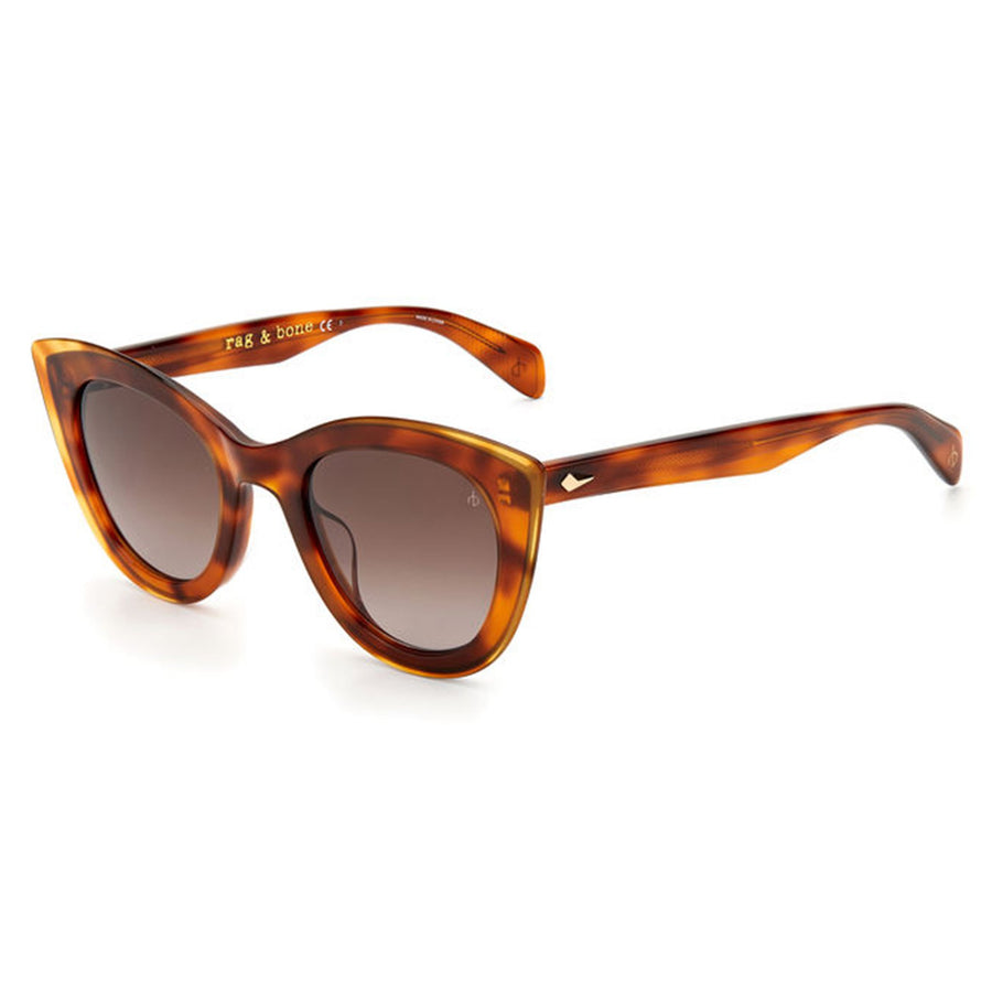 Rag & Bone Women's Sunglasses Cat Eye Frame Brown Shaded Lens - Rnb1042/G/S