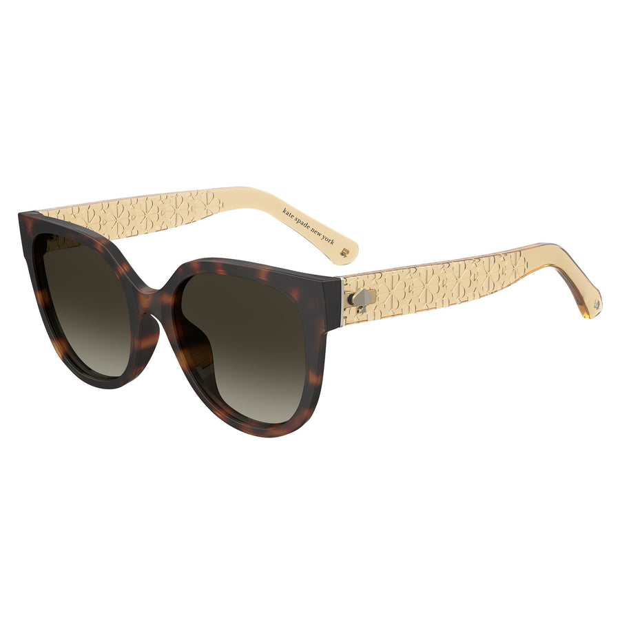 Kate Spade Women's Sunglasses Cat Eye Frame Brown Shaded Lens - Ryleigh/G/S