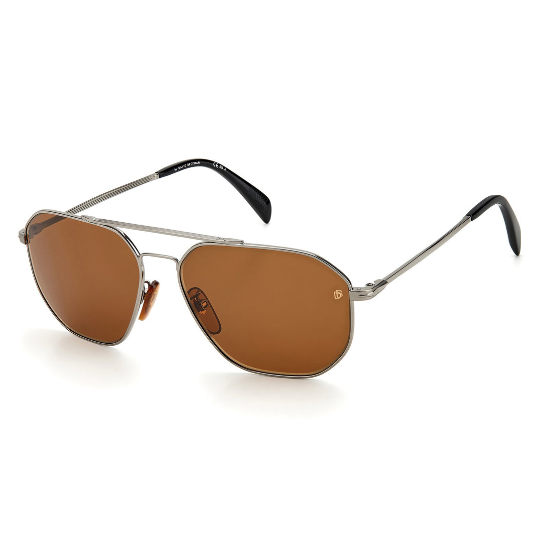 David Beckham Men's Sunglasses Square Frame Brown Lens - Db 1041/S