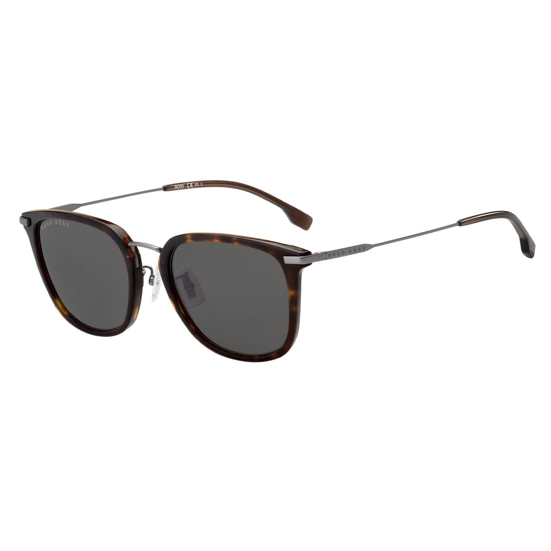 Hugo Boss Men's Sunglasses Rectangular Frame Grey Lens - Boss 1287/F/Sk