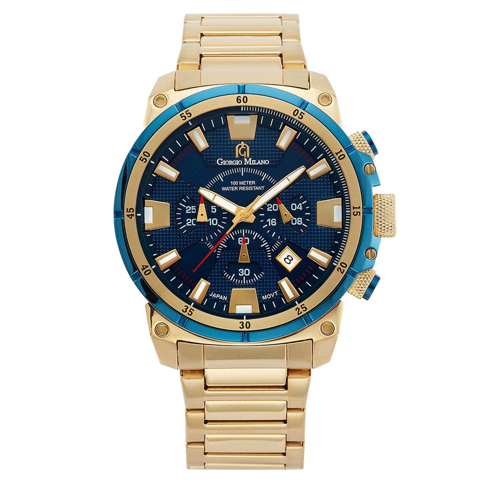 Giorgio Milano Gold Steel Navy Dial Men's Watch - 206SG4