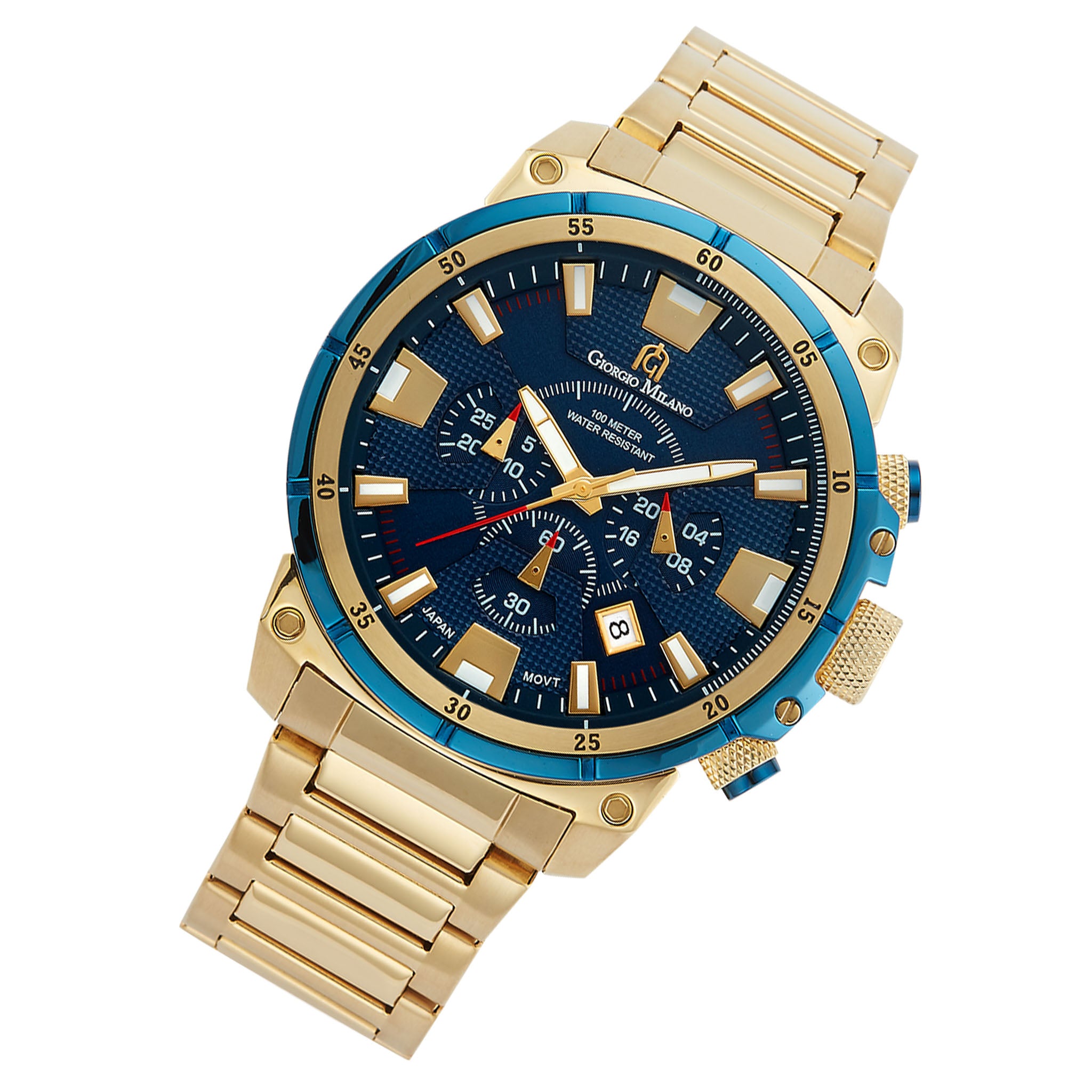 Giorgio Milano Gold Steel Blue Dial Chronograph Men's Watch - 206SG4