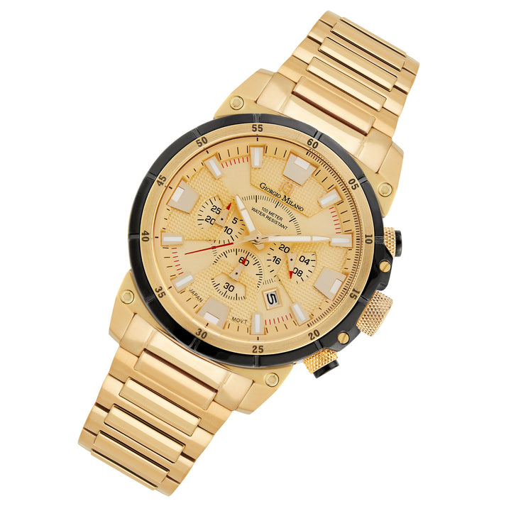 Giorgio Milano Gold Stainless Steel White Dial Chronograph Men's Watch - 206SG5