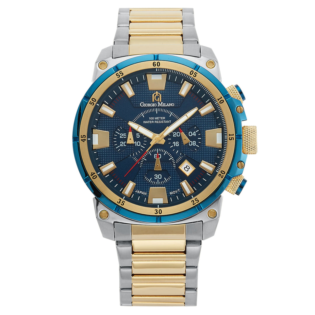 Giorgio Milano Two-Tone Steel Navy Dial Men's Watch - 206STG4