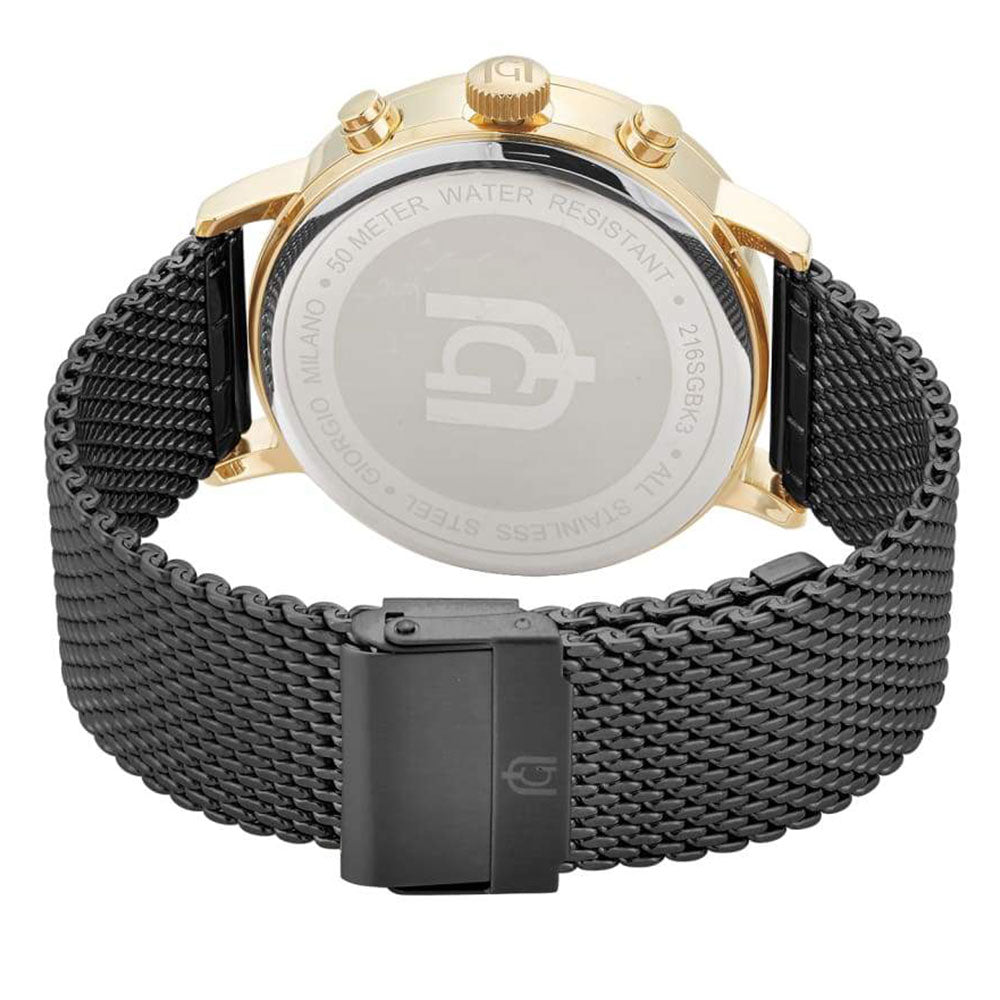 Giorgio Milano Black Mesh Chronograph Men's Watch - 216SGBK3