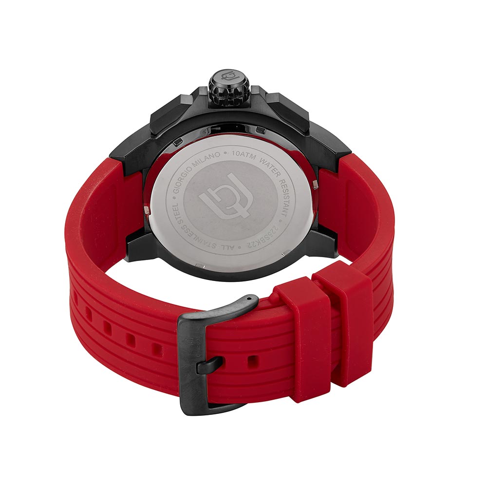 Giorgio Milano Red Silicone Chronograph Men's Watch - 225SBK22