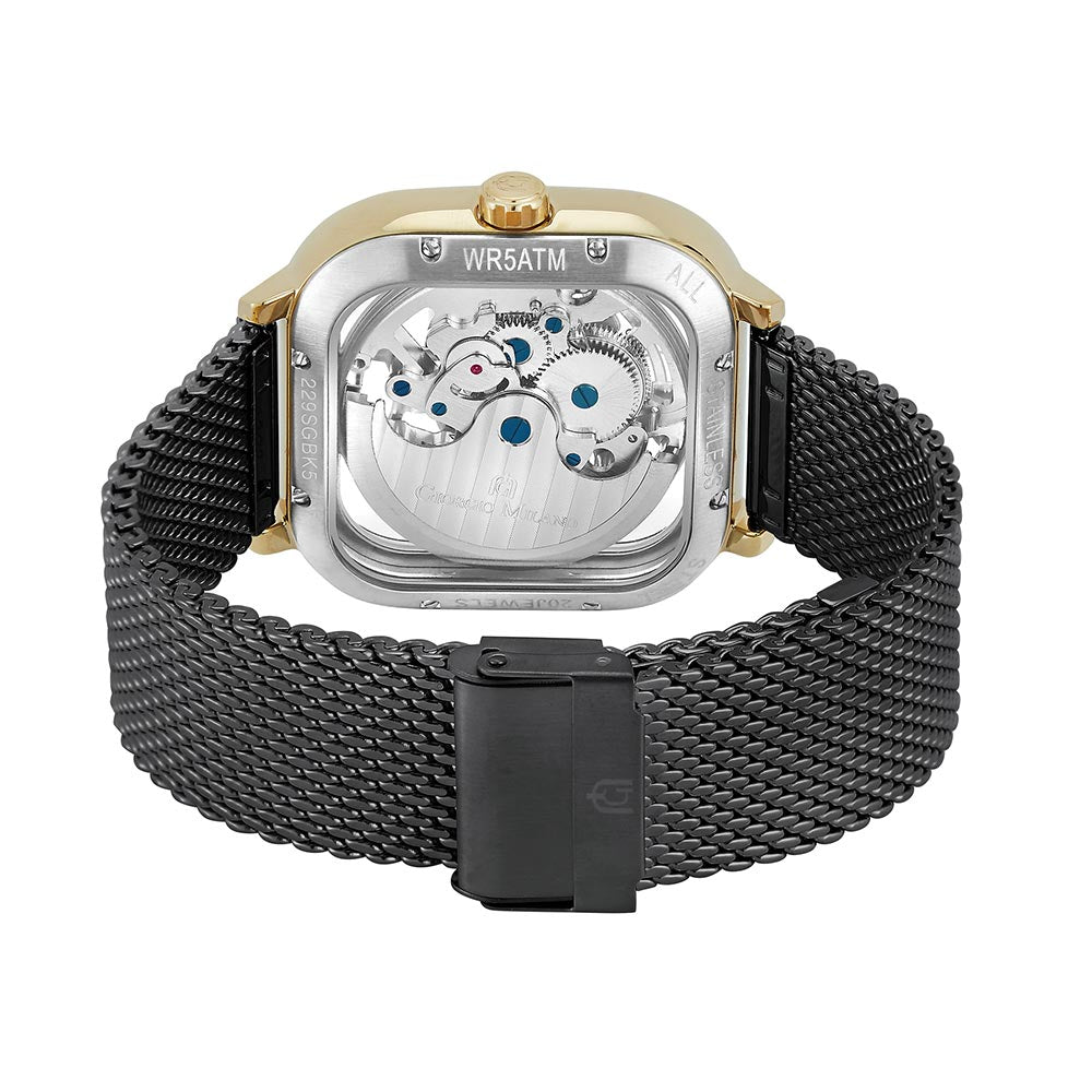Giorgio Milano Black Mesh Automatic Men's Watch - 229SGBK5