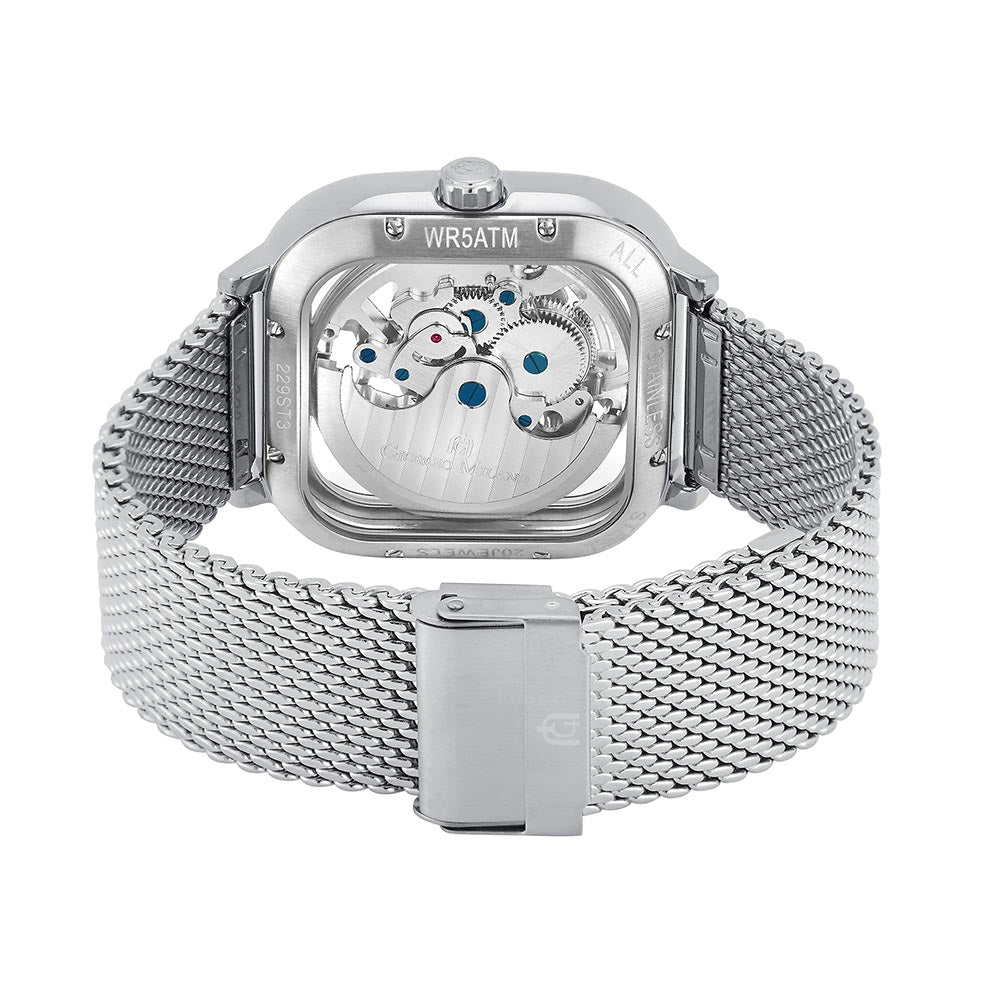Giorgio Milano Silver Mesh Automatic Men's Watch - 229ST3