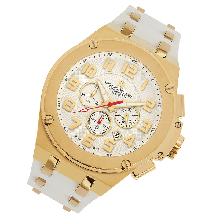 Giorgio Milano Two-Tone Band White Dial Chronograph Men's Watch - 232SG112