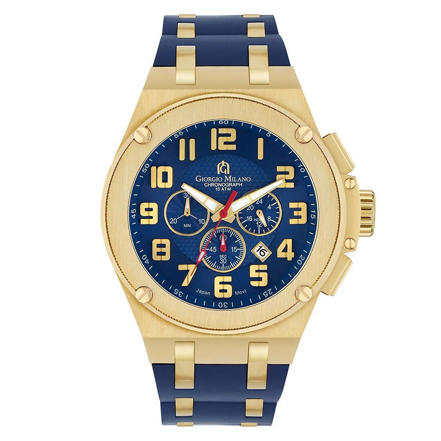 Giorgio Milano Gold & Blue Band Men's Chrono Watch - 232SG421