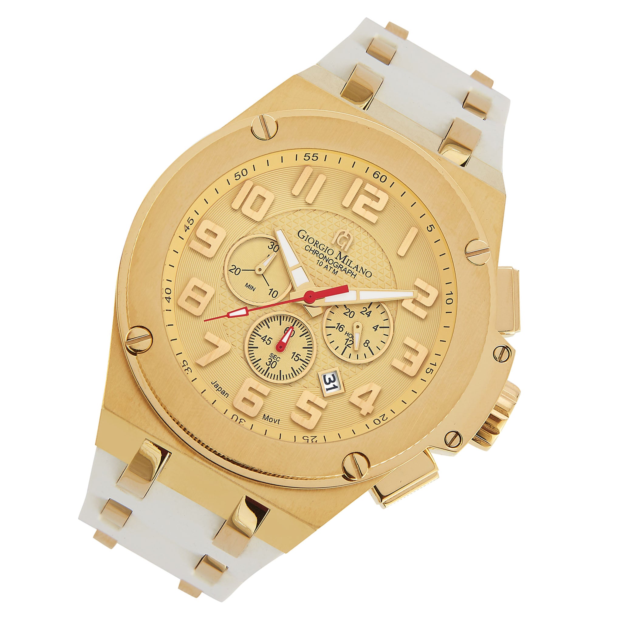 Giorgio Milano Two-Tone Band Gold Dial Chronograph Men's Watch - 232SG512