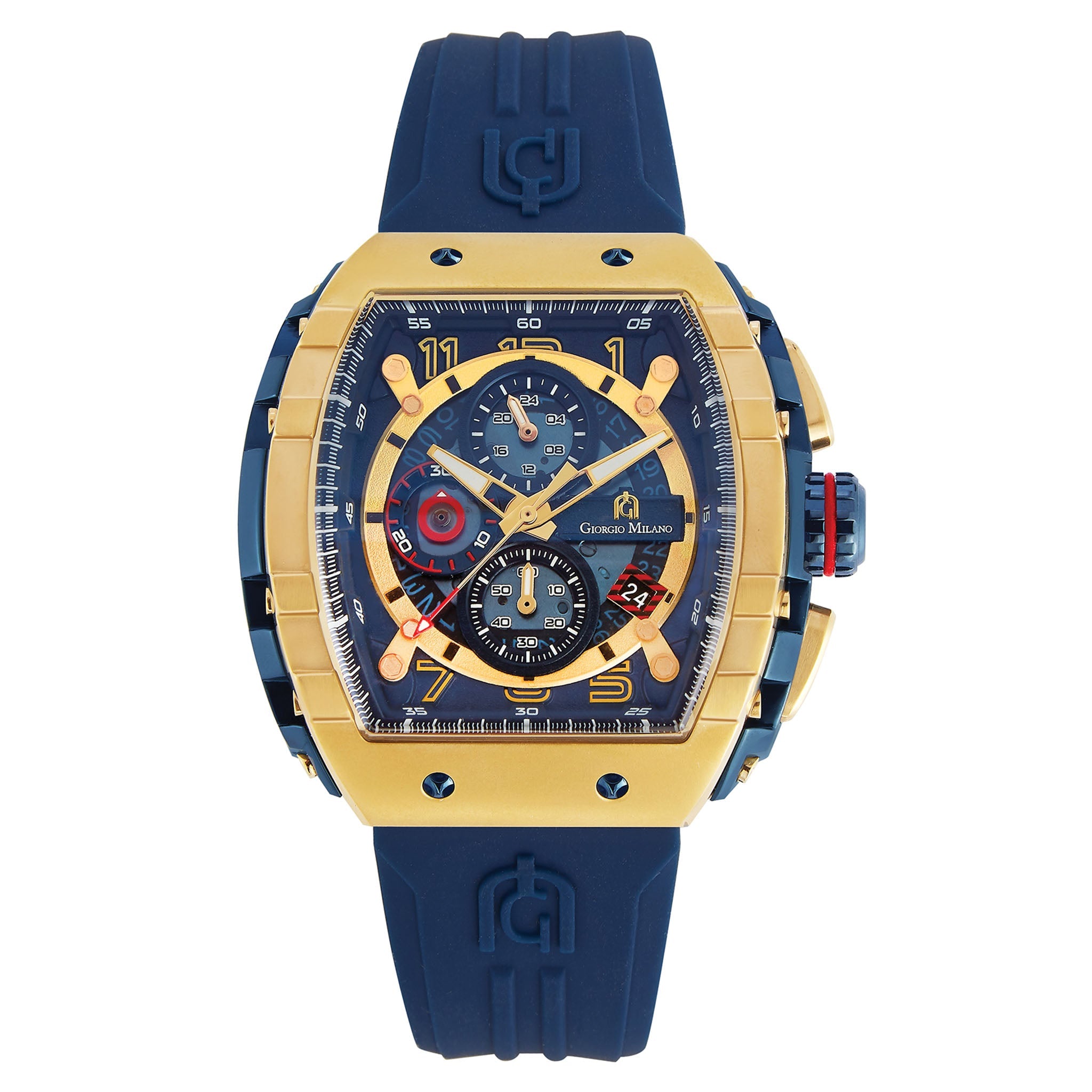 Giorgio Milano Silicone Band Blue Dial Men's Watch - 233SGBL421