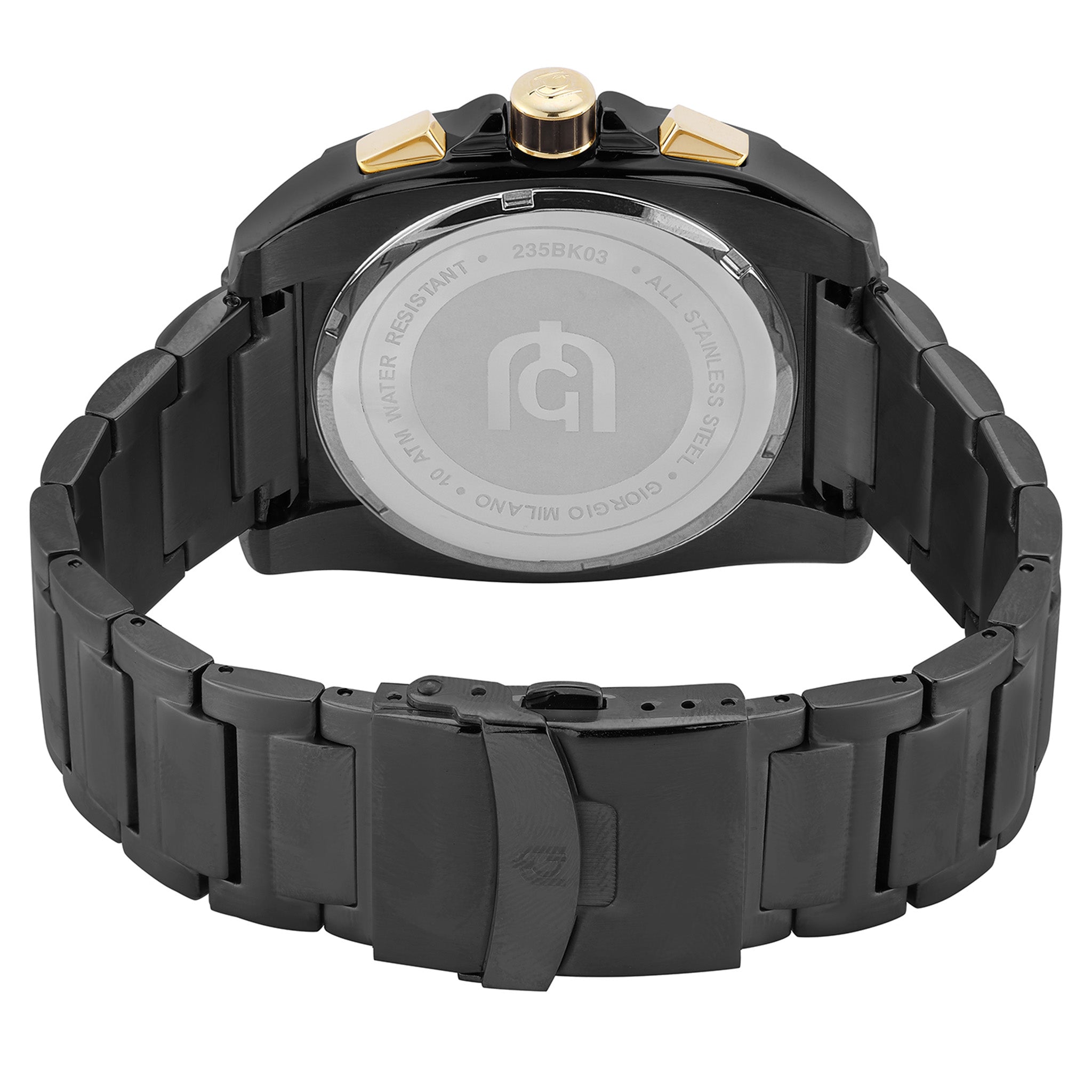 Giorgio Milano Black Stainless Steel Chronograph Men's Watch - 235SBK03