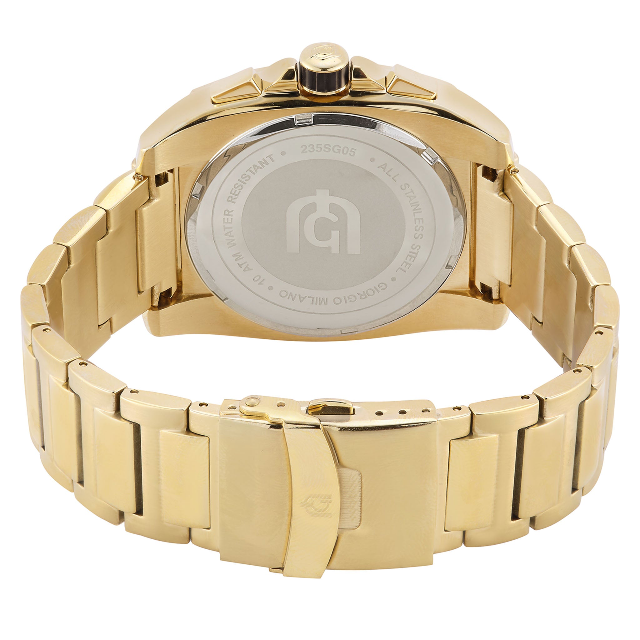 Giorgio Milano Gold Stainless Steel White Dial Chronograph Men's Watch - 235SG02