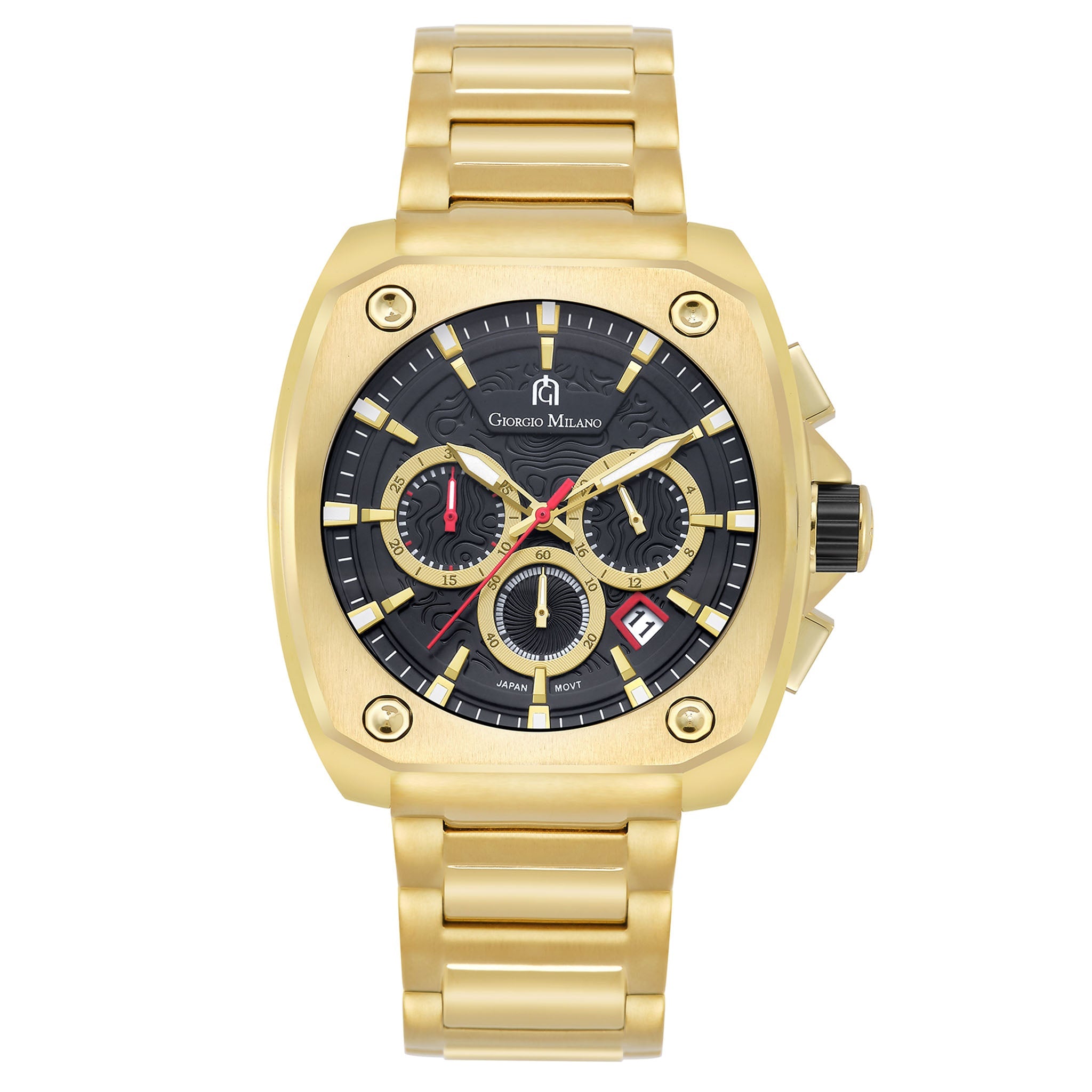 Giorgio Milano Gold Steel Black Dial Men's Chrono Watch - 235SG03