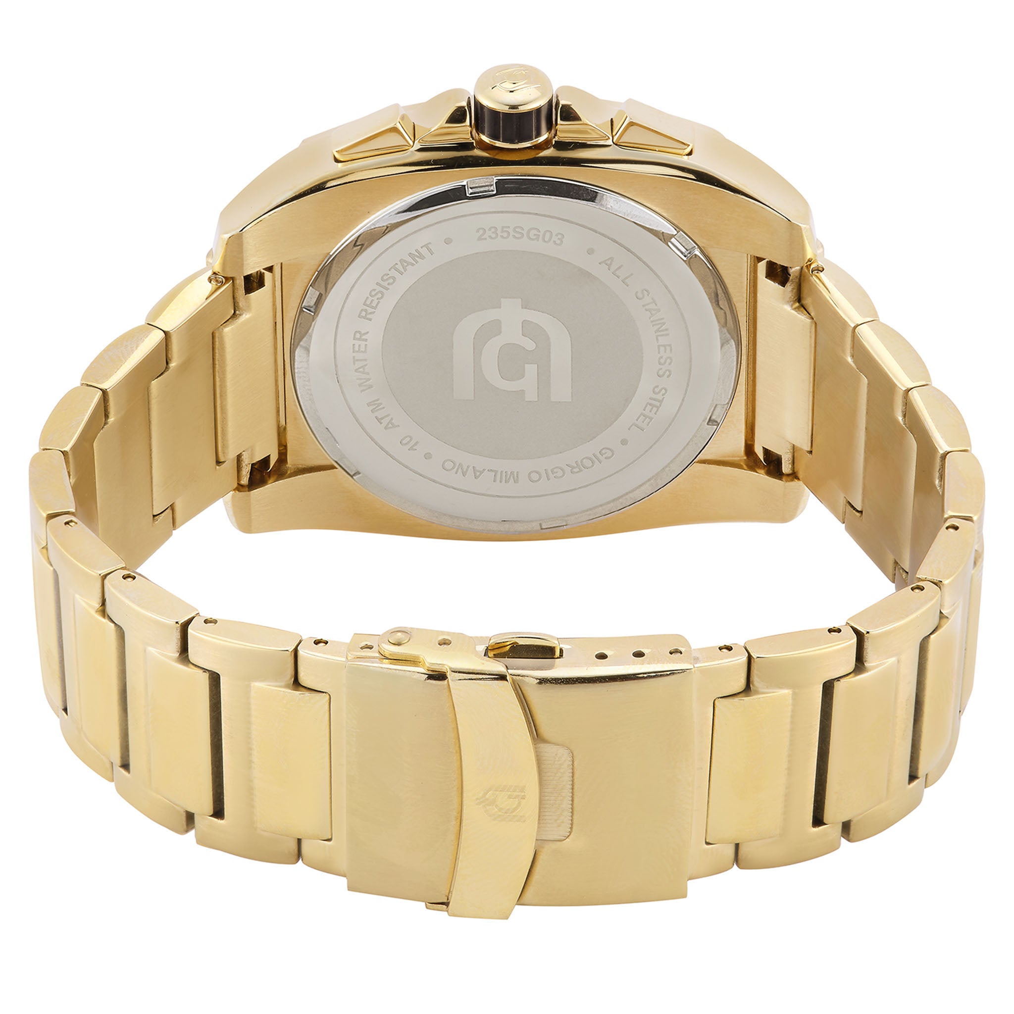 Giorgio Milano Gold Stainless Steel Black Dial Chronograph Men's Watch - 235SG03